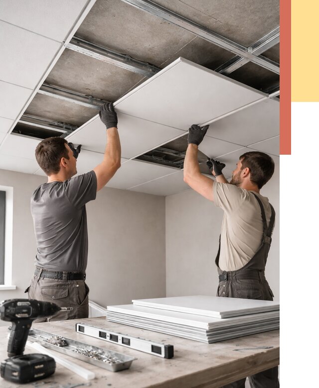 Монтаж кассетного потолка в Гулькевичах от 4668 руб/м2 — установка и сборка | ОТДЕЛОЧНИК-Гль