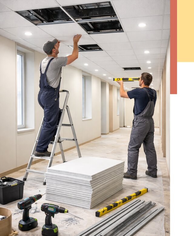 Ремонт потолка Армстронг в Гулькевичах от 4668 руб. — быстро и недорого | ОТДЕЛОЧНИК-Гль