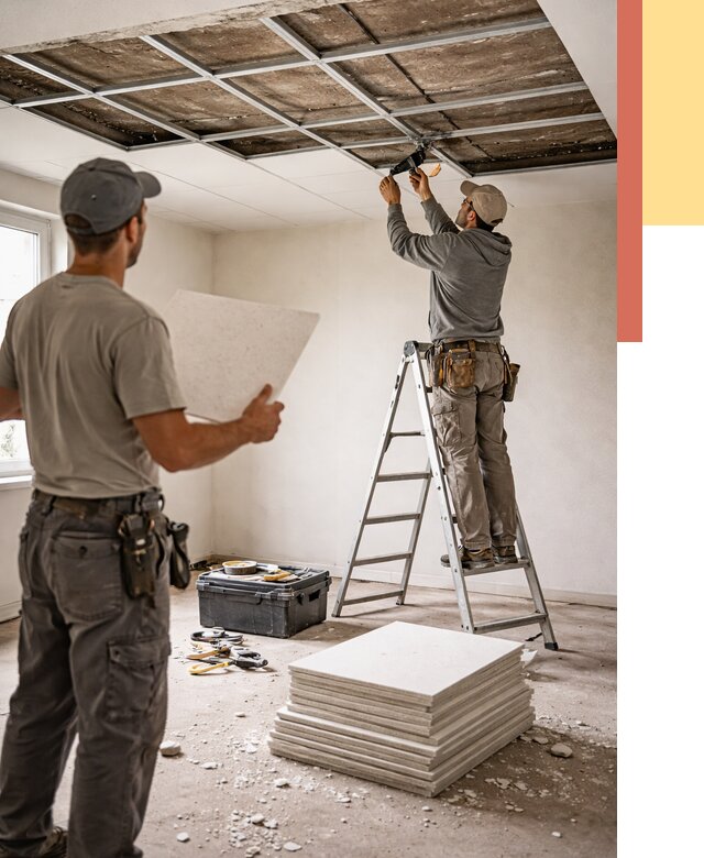 Замена плит подвесного потолка в Гулькевичах от 1815 руб. быстро и недорого | ОТДЕЛОЧНИК-Гль