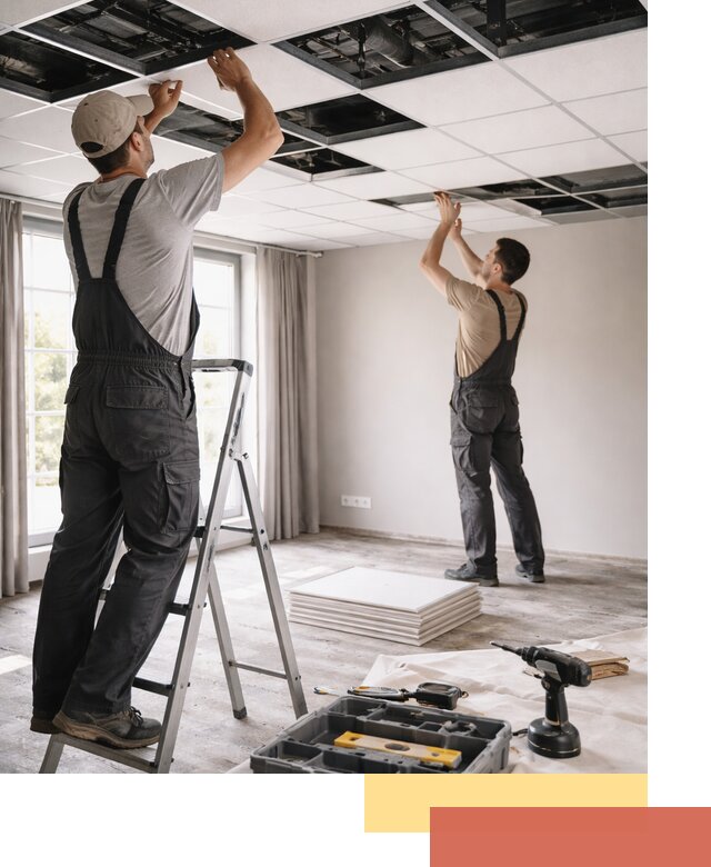 Замена плит подвесного потолка в Гулькевичах быстро и качественно