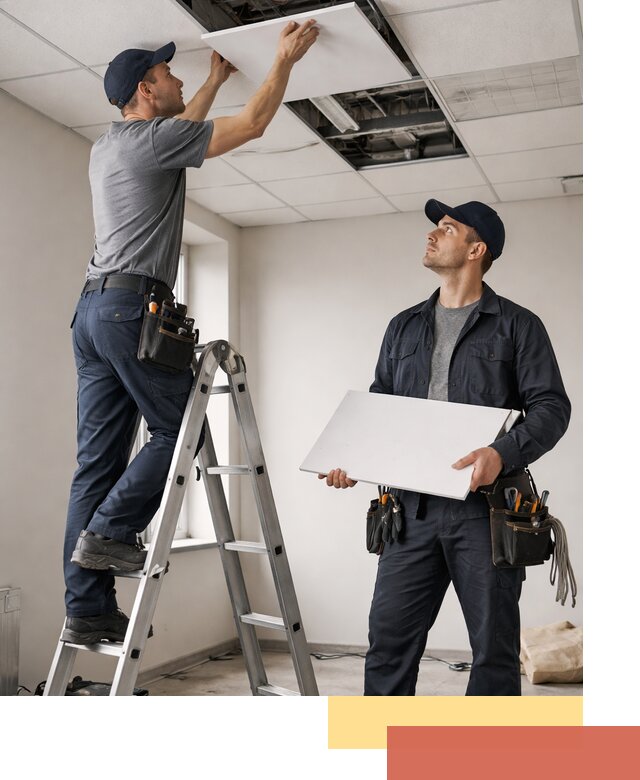 Обслуживание подвесного потолка в Гулькевичах — ремонт и чистка