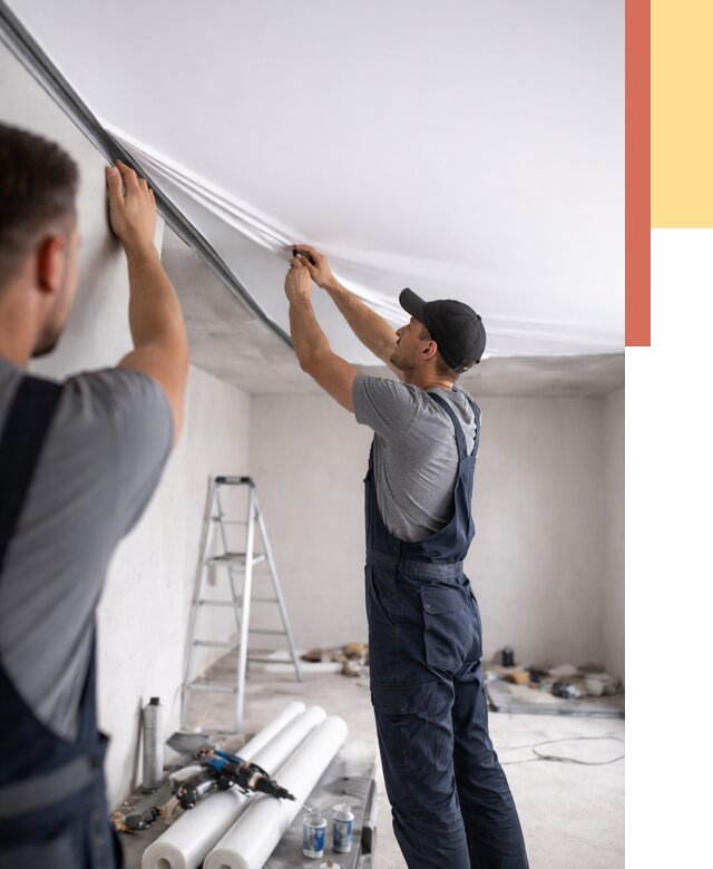 Монтаж матового натяжного потолка в Гулькевичах от 4668 руб./м² — быстро и недорого | ОТДЕЛОЧНИК-Гль