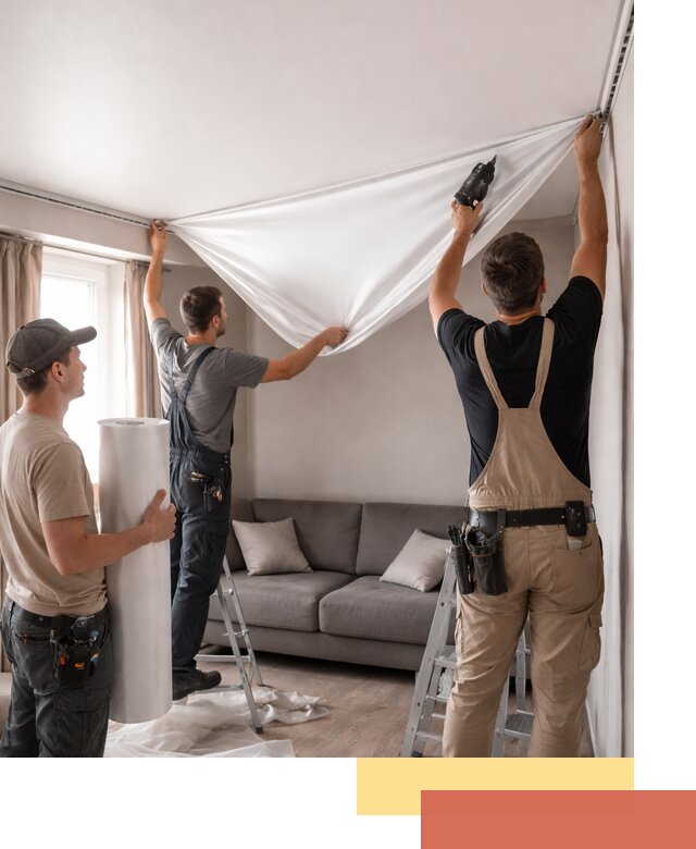 Монтаж сатинового натяжного потолка в Гулькевичах качественно и быстро