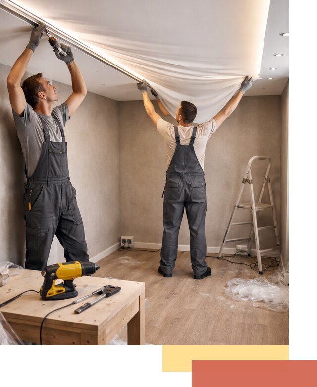 Монтаж натяжного потолка с подсветкой в Гулькевичах цена и сроки