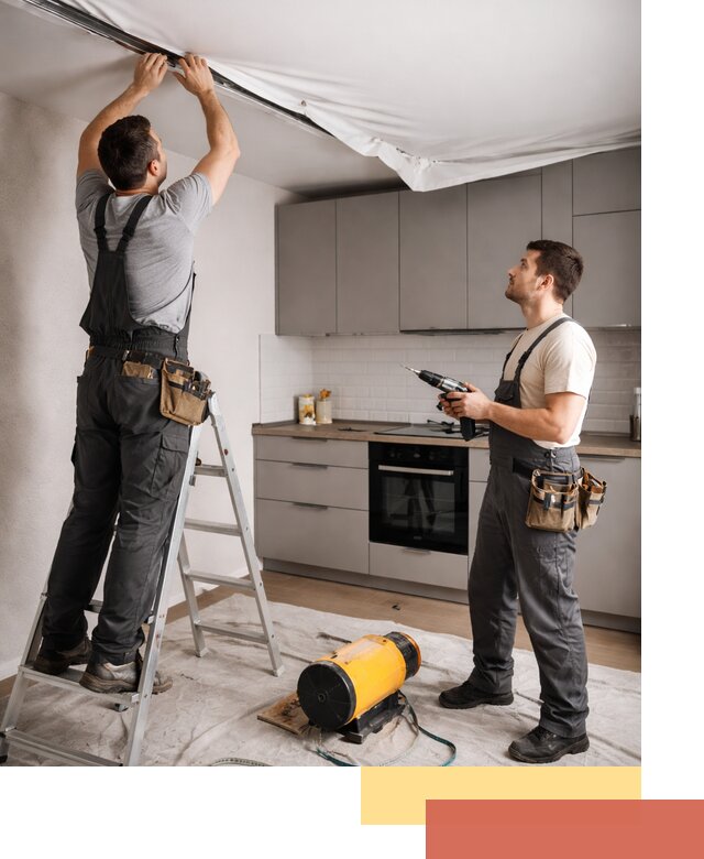 Монтаж натяжного потолка на кухне в Гулькевичах