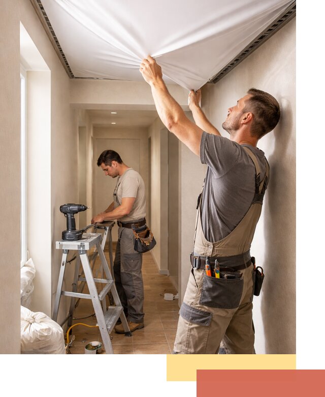 Монтаж натяжного потолка в прихожей в Гулькевичах