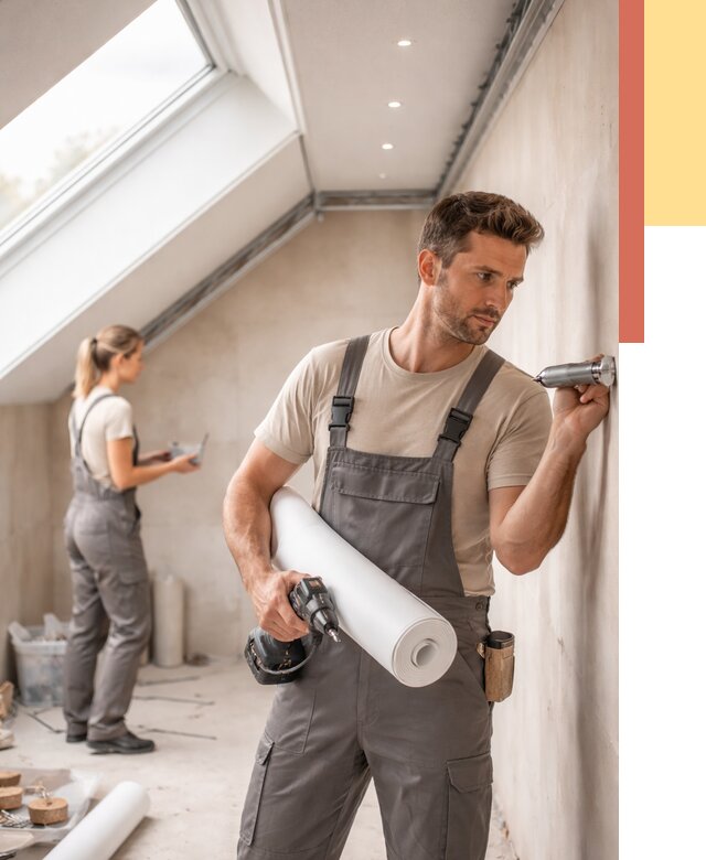 Монтаж натяжного потолка на мансарде в Гулькевичах от 3631 руб. | ОТДЕЛОЧНИК-Гль