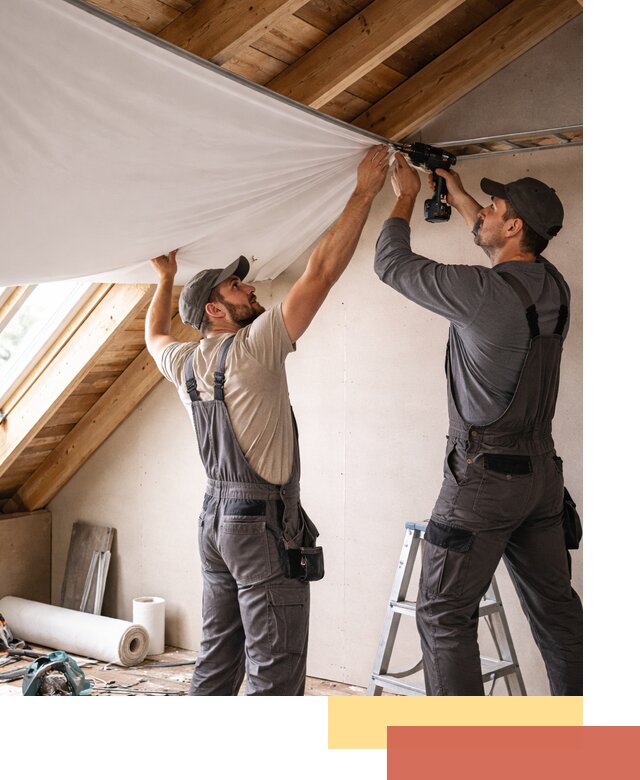 Монтаж натяжного потолка в мансарде в Гулькевичах