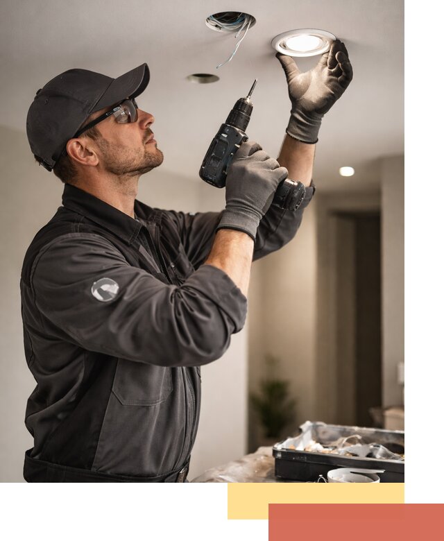 Установка точечных светильников в натяжной потолок в Гулькевичах