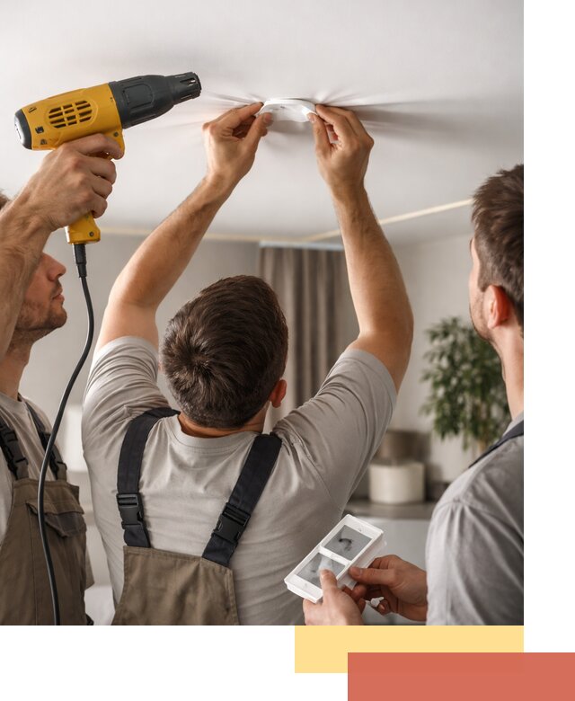 Ремонт прокола полотна натяжного потолка в Гулькевичах