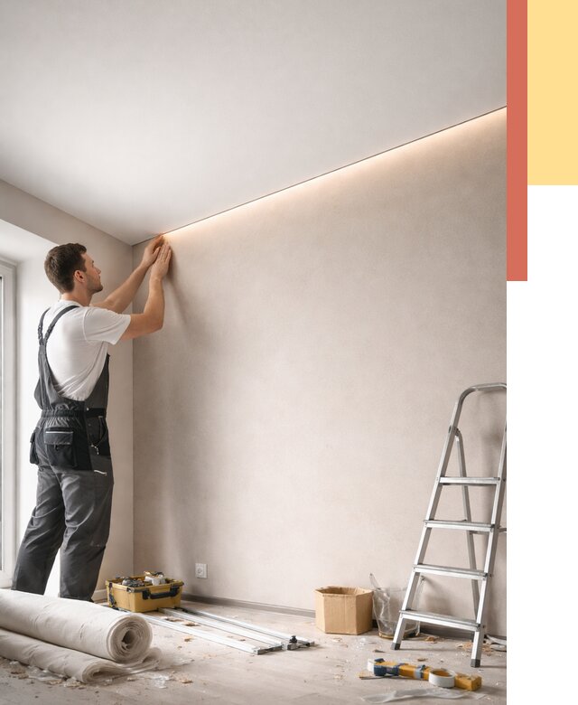 Теневые натяжные потолки в Гулькевичах от 8507 руб. под ключ | ОТДЕЛОЧНИК-Гль