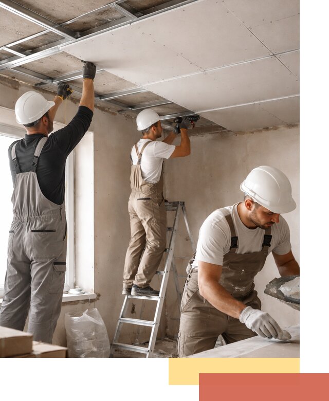 Одноуровневый потолок из гипсокартона в Гулькевичах — монтаж и отделка