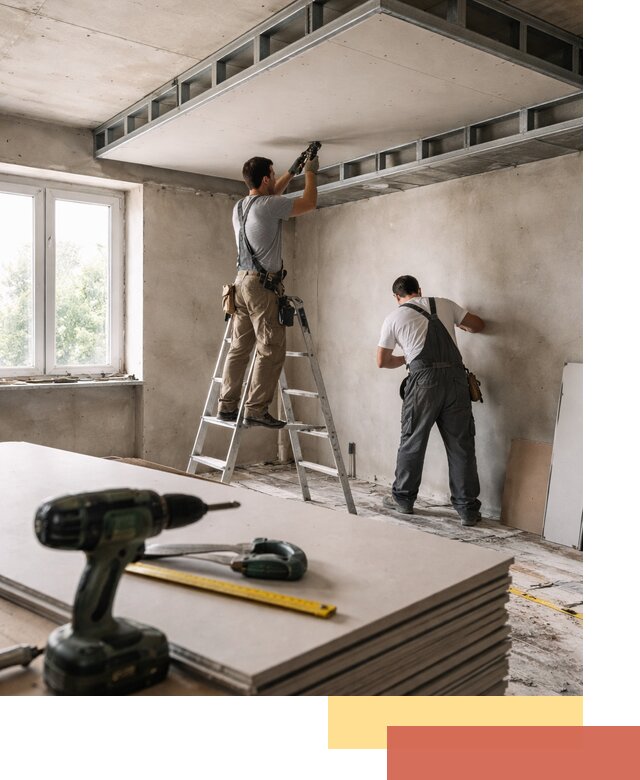 Двухуровневый потолок из гипсокартона в Гулькевичах