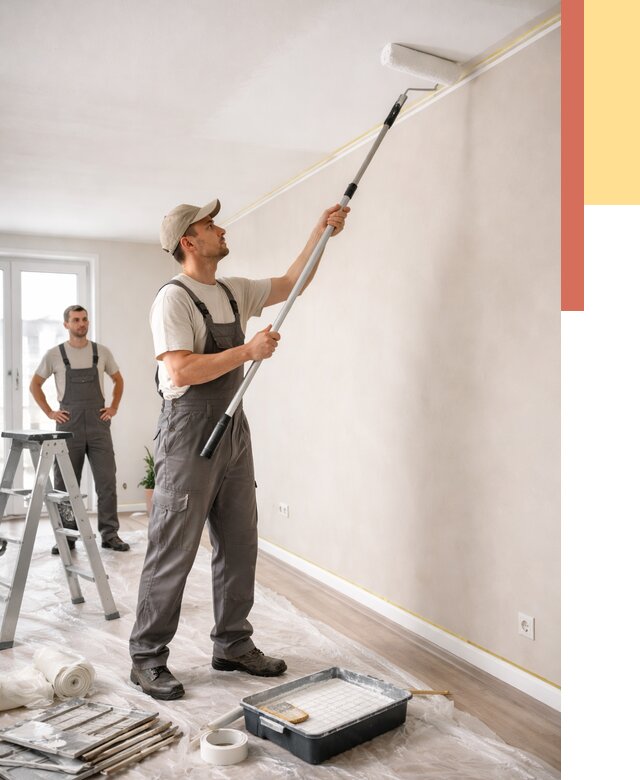 Покраска потолка из гипсокартона в Гулькевичах от 4668 руб./м2 — услуги под ключ | ОТДЕЛОЧНИК-Гль