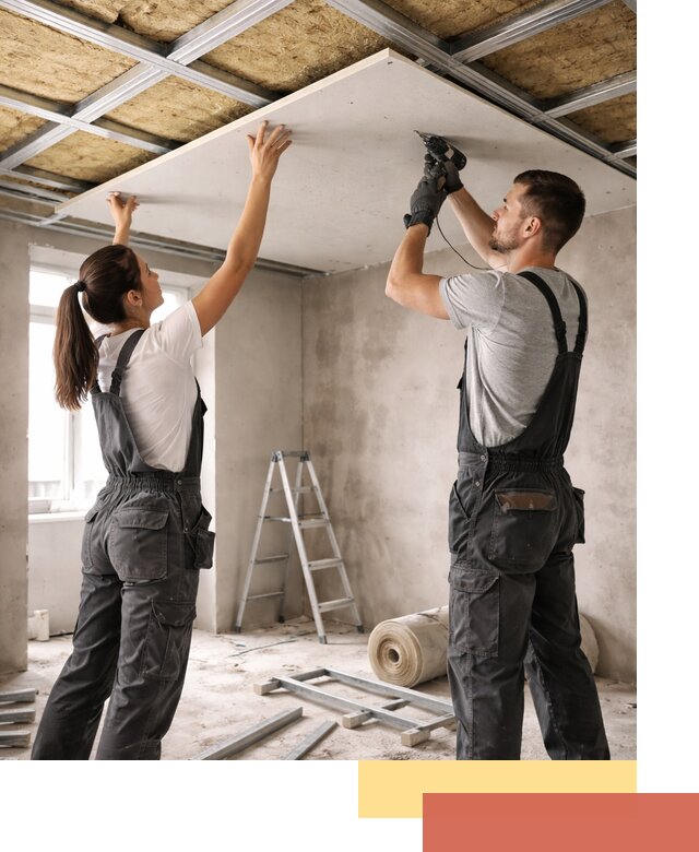 Звукоизоляция потолка из ГКЛ в Гулькевичах профессионально и надежно