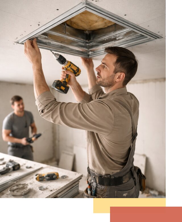 Монтаж люка в потолок из ГКЛ в Гулькевичах