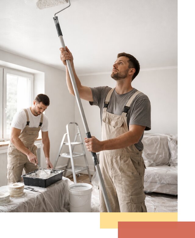 Покраска потолка водоэмульсионной краской в Гулькевичах