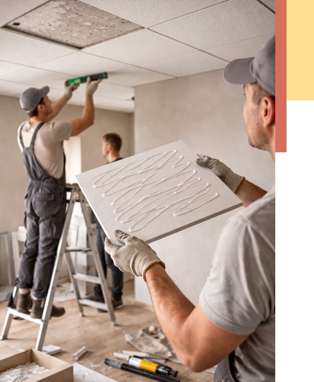 Монтаж потолочной плитки в Гулькевичах от 4668 руб. — быстро и недорого | ОТДЕЛОЧНИК-Гль