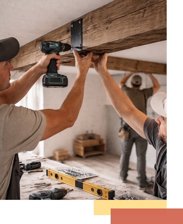 Монтаж декоративных потолочных балок в Гулькевичах