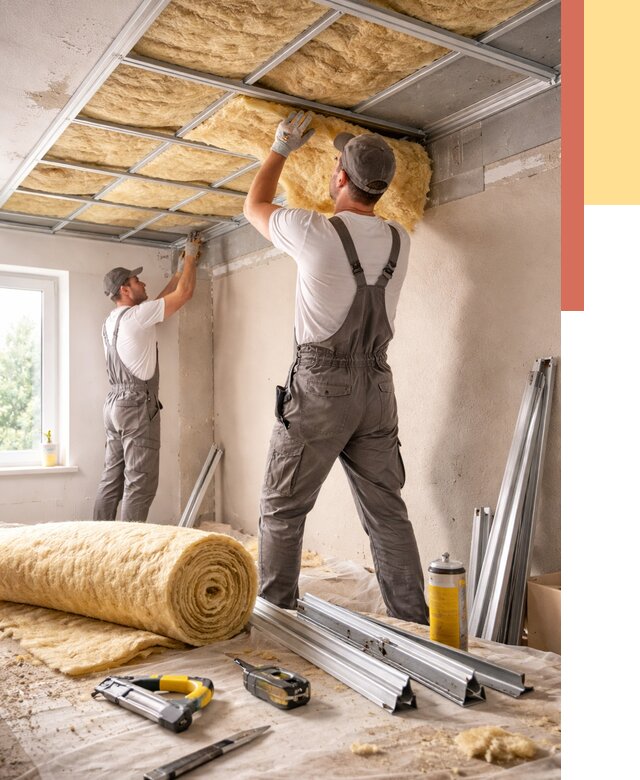 Утепление потолка в Гулькевичах от 7469 руб/м2 — недорого, быстро, под ключ | ОТДЕЛОЧНИК-Гль